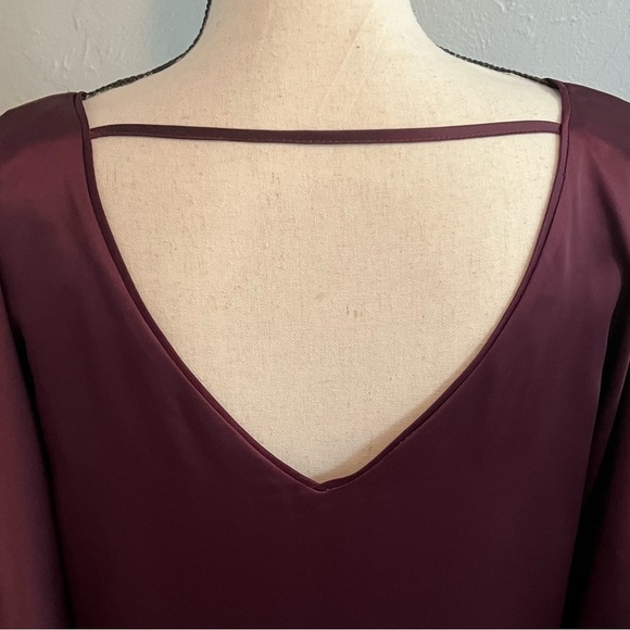 Whbm White House Black Market Top Purple Floral Kimono Blouse size small - Picture 7 of 9